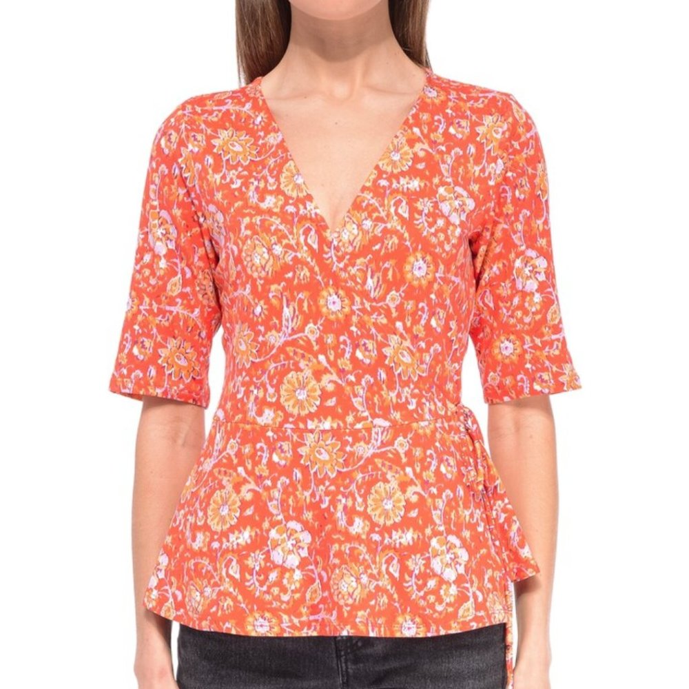 Bobeau Butter Knit Wrap Top NWT Size Small